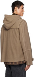 Our Legacy Beige Cropped Duffel Jacket