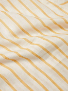 Frescobol Carioca - Thomas Camp-Collar Striped Linen Shirt - Yellow