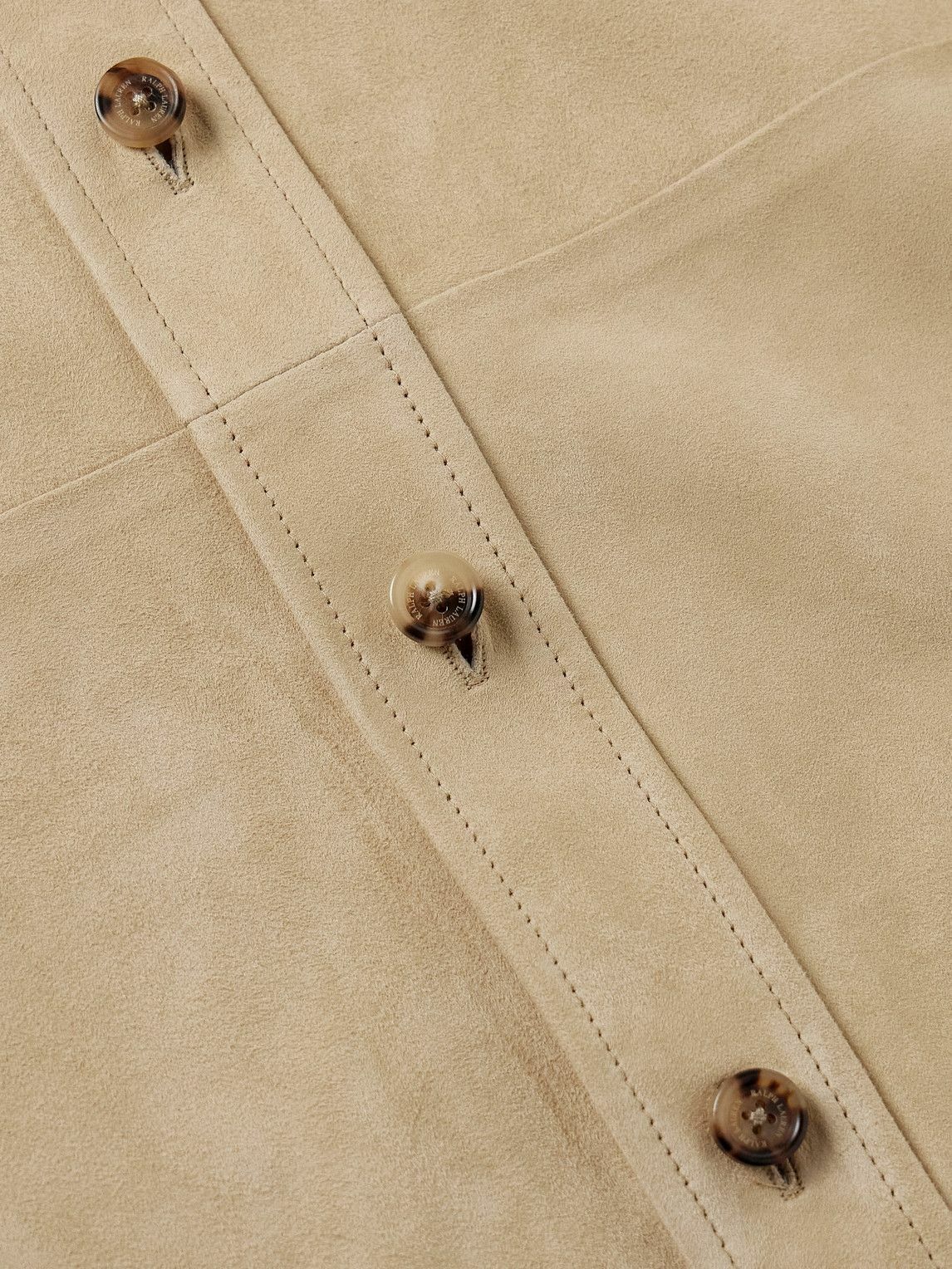 Ralph Lauren Purple label - Barron Suede Overshirt - Brown