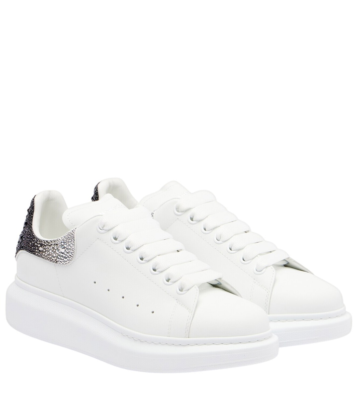 Photo: McQueen Oversized embellished leather sneakers
