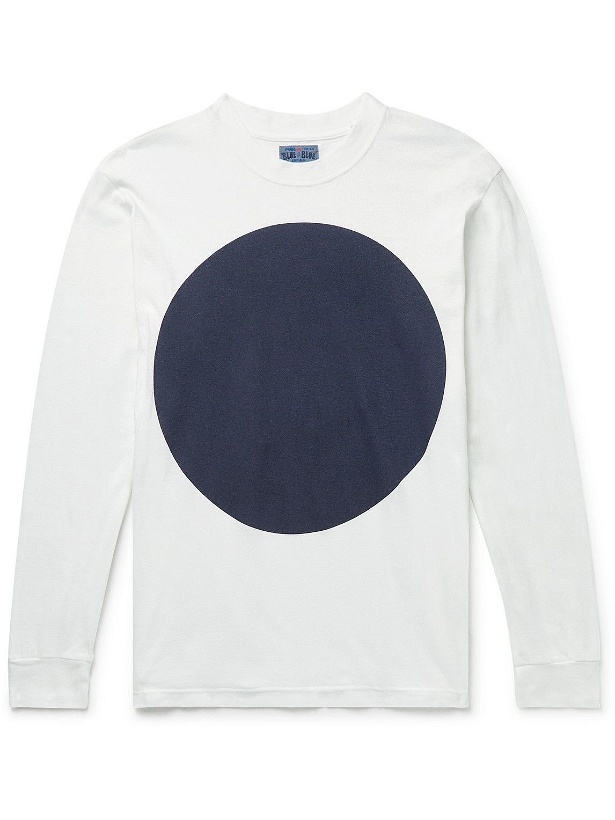 Photo: Blue Blue Japan - Printed Cotton-Jersey T-Shirt - White