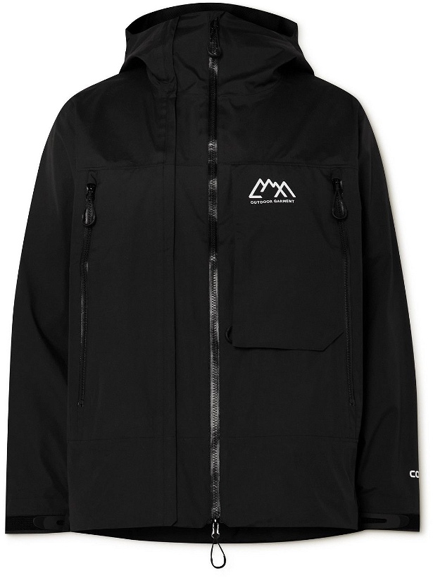Photo: Comfy Outdoor Garment - Waterproof Cotton-Blend Shell Hooded Jacket - Black