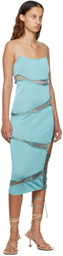 Isa Boulder SSENSE Exclusive Blue Puzzle Minidress
