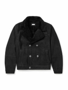 Brunello Cucinelli - Double-Breasted Shearling Jacket - Black