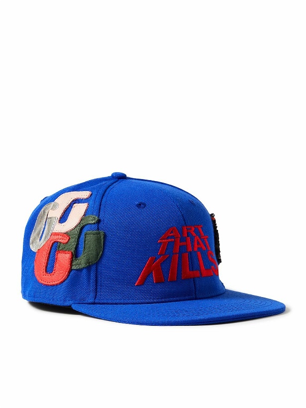 Photo: Gallery Dept. - ATK G-Patch Embellished Cotton-Twill Baseball Cap - Blue