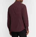 Incotex - Slim-Fit Cotton-Corduroy Shirt - Burgundy