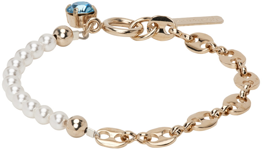 Justine Clenquet SSENSE Exclusive Gold Maddy Bracelet