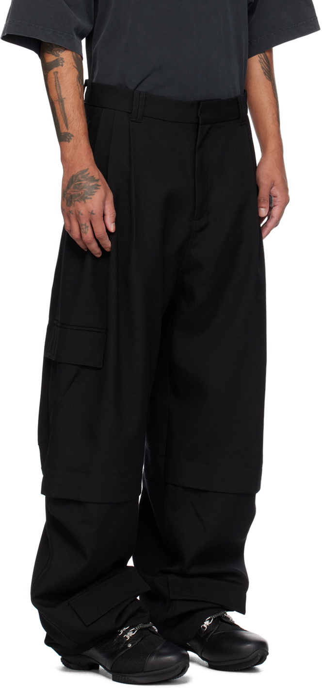 NAMESAKE Black Cassell Layered Cargo Pants