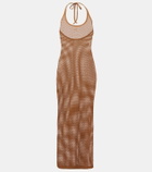 Courrèges Sheer cotton mesh midi dress