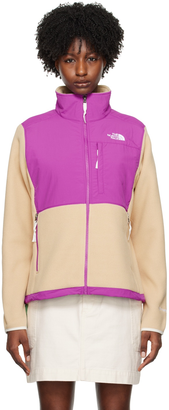 The North Face Beige & Purple Denali Jacket The North Face
