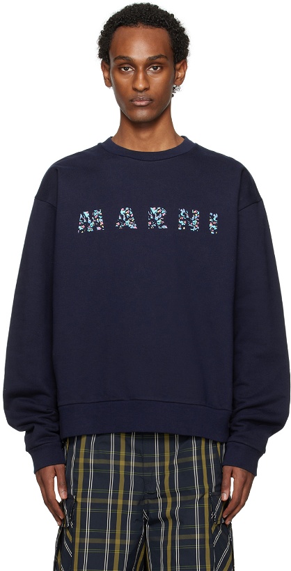 Photo: Marni Navy Oversized Sweatshirt
