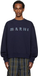 Marni Navy Oversized Sweatshirt