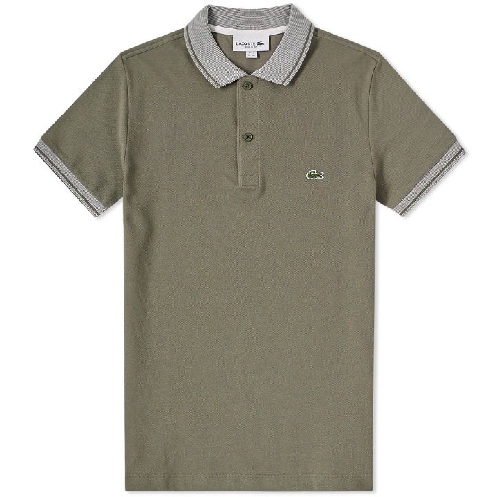 Photo: Lacoste Contrast Tipped Polo