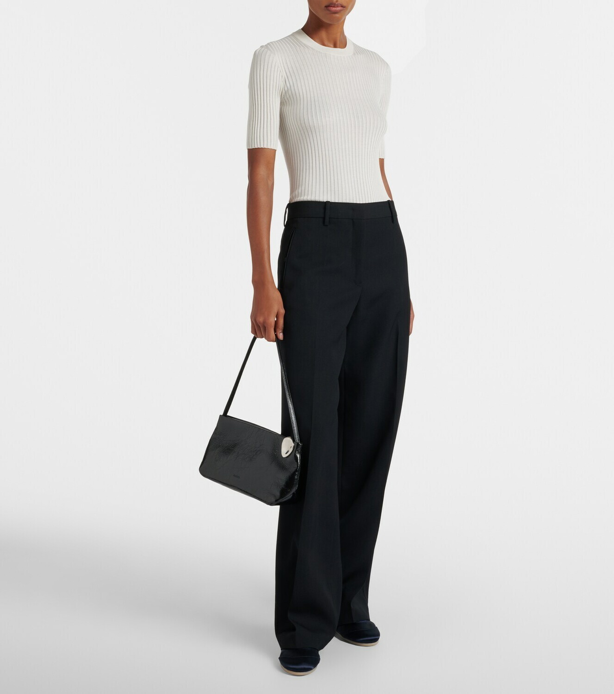 Jil Sander Etage satin sneakers