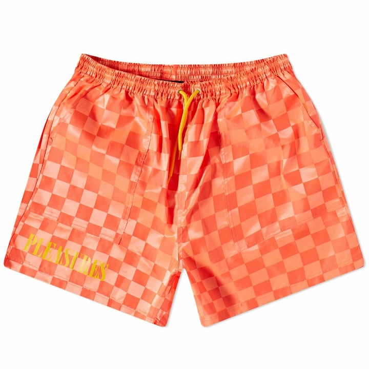 Photo: Pleasures Men's Bpm Shorts in Safety Orange