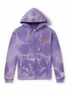 Gallery Dept. - Logo-Print Bleached Cotton-Jersey Zip-Up Hoodie - Purple