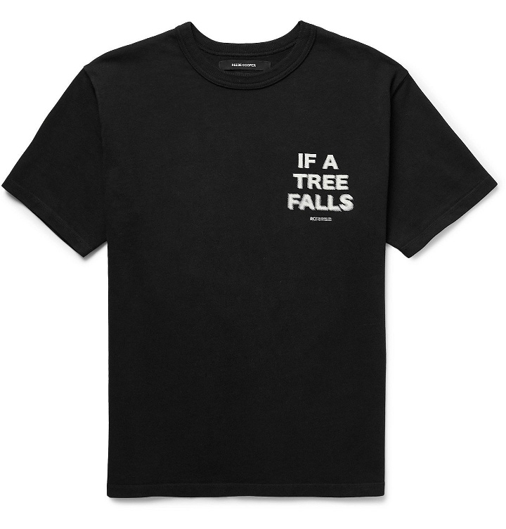 Photo: Reese Cooper® - Printed Cotton-Jersey T-Shirt - Black