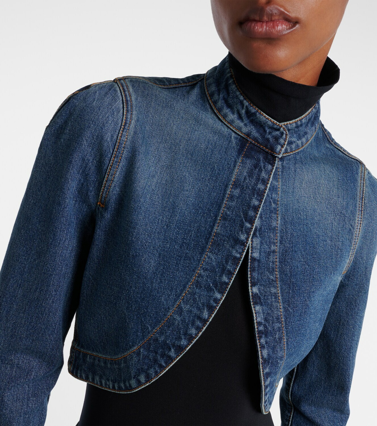 Alaïa Cropped denim jacket ALAÏA