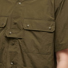 Uniform Bridge Men's Short Sleeve Nylon Shirt in Olive Green