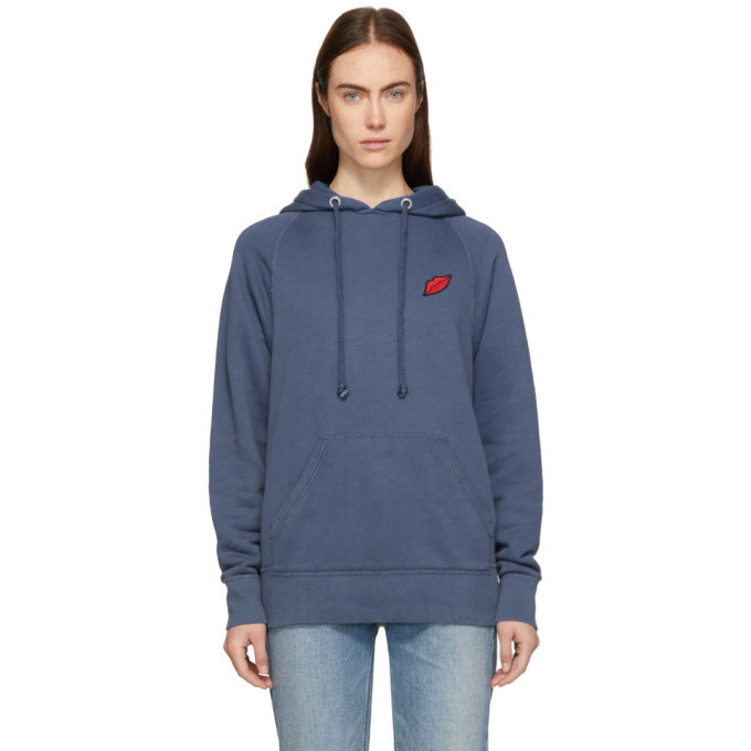 Photo: rag and bone Navy Garment-Dyed Racer Hoodie