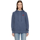 rag and bone Navy Garment-Dyed Racer Hoodie