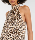 Veronica Beard Tanisha leopard-print silk-blend top