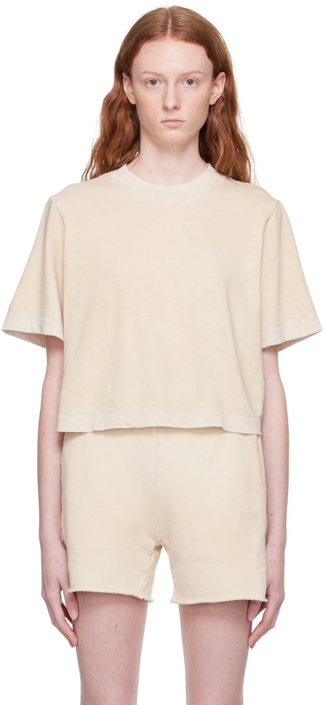 Essential Cropped Tee, Beige