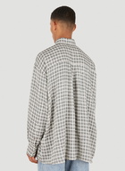 Borrowed Check Shirt in Grey