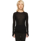 Boris Bidjan Saberi Black Rib Crewneck Long Sleeve T-Shirt