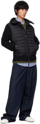 Moncler Black Hooded Down Jacket