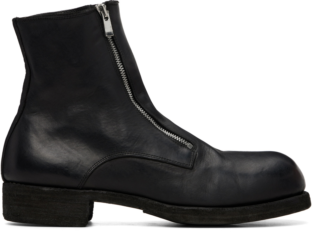 Guidi Black GR07FZ Zip Up Boots