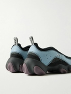 Oakley Factory - Brain Dead Flesh Panelled Suede, Mesh and Scuba Slip-On Sneakers - Blue