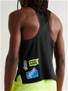 Nike Running - Printed Perforated Recycled AeroSwift Dri-FIT Tank Top - Black