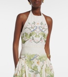 Agua by Agua Bendita Balsa Anhelo floral linen midi dress