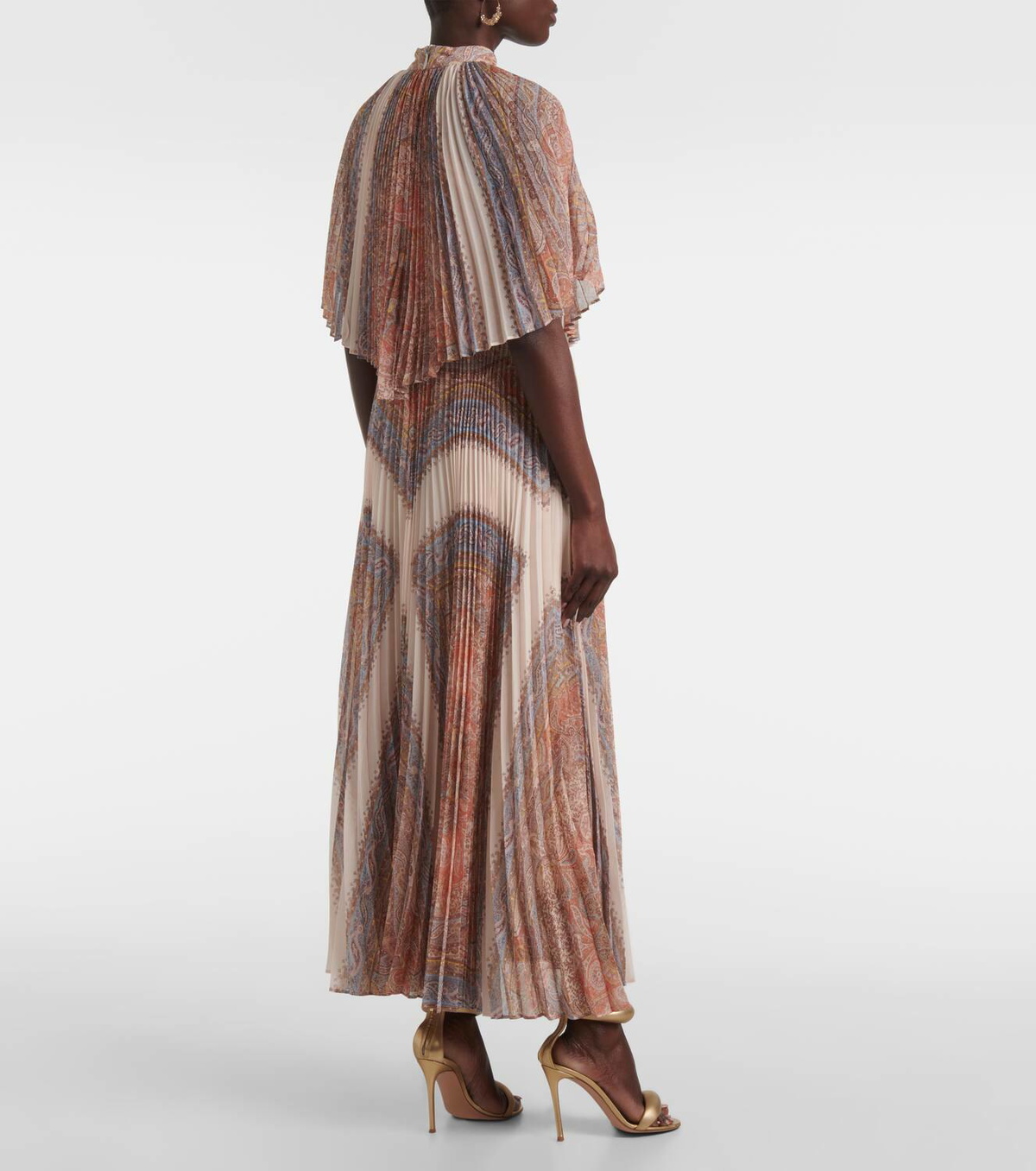 Zimmermann Illustration Sunray paisley caped midi dress