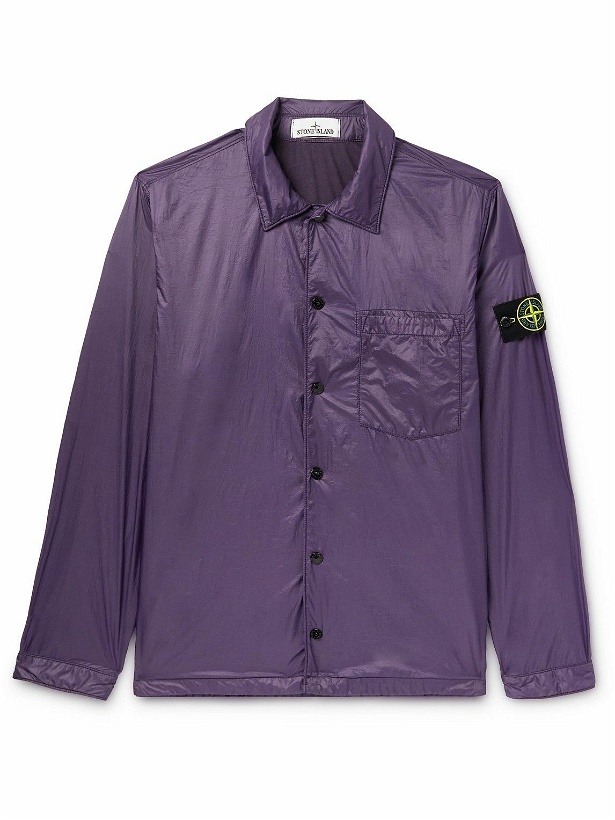 Photo: Stone Island - Logo-Appliquéd Padded Ripstop Overshirt - Purple
