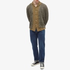 Portuguese Flannel Men's Linen Camp Vacation Shirt in Olive