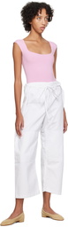 Gil Rodriguez White 'The Lou' Lounge Pants