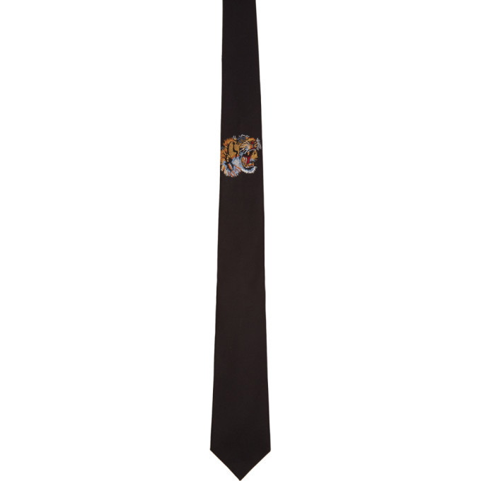 Photo: Gucci Black Silk Tiger Tie