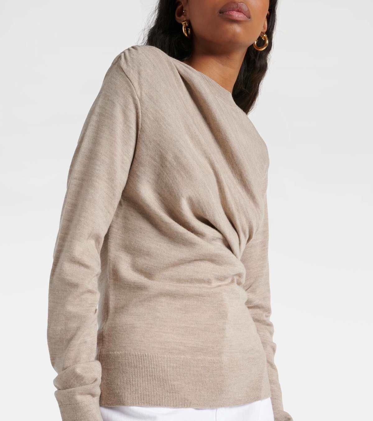 Tove Eleornore draped wool sweater