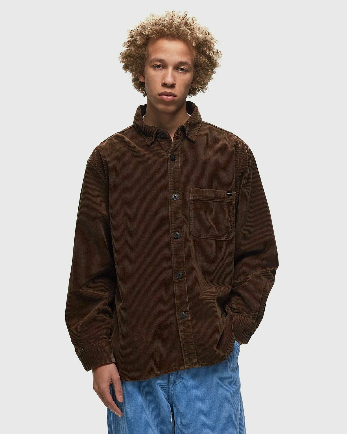 Edwin Ander Shirt Ls Brown Longsleeves Edwin