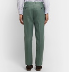 Sid Mashburn - Grey-Green Slim-Fit Wool-Twill Trousers - Green