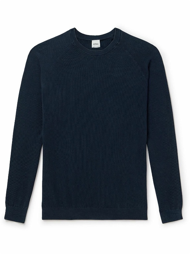 Photo: Aspesi - Cotton Sweater - Blue