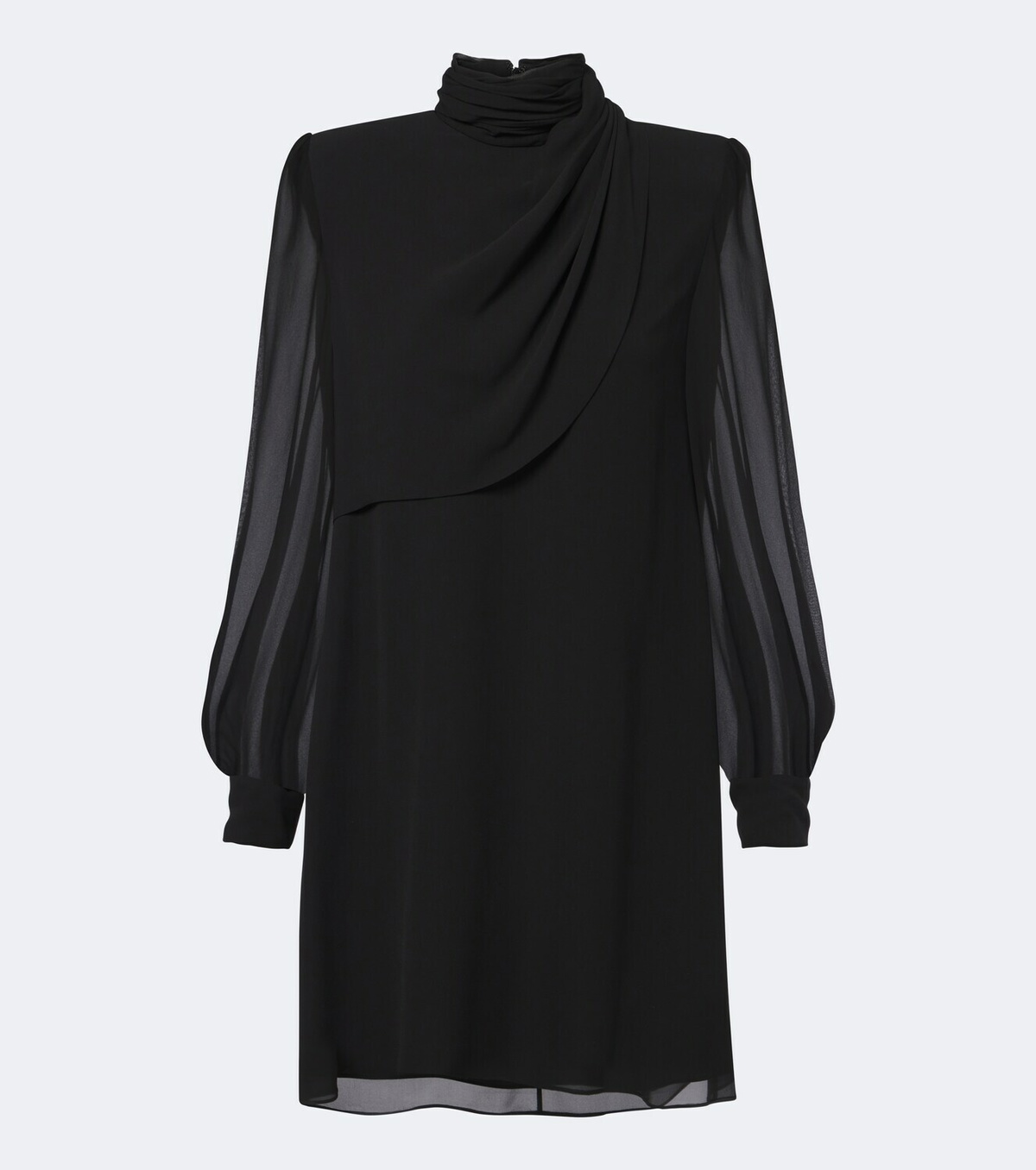Valentino Draped silk georgette minidress