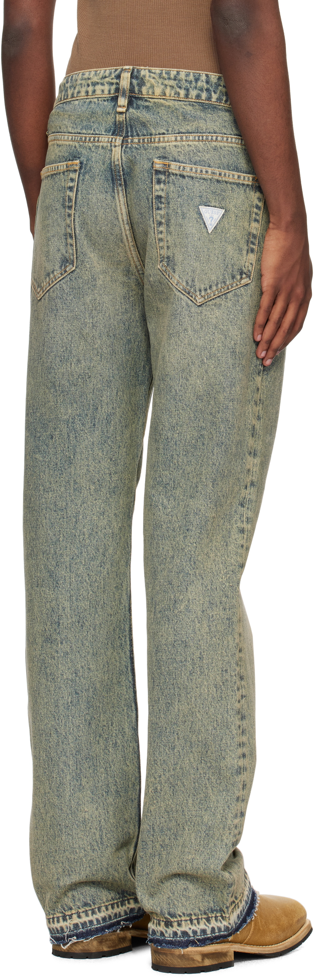 GUESS USA Blue Vintage Natural Washed Denim Jeans