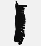 Mugler Asymmetric cutout midi dress