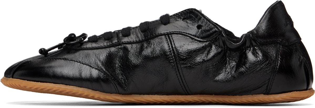 ABRA Black Ballerina Leather Sneakers