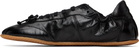 ABRA Black Ballerina Leather Sneakers