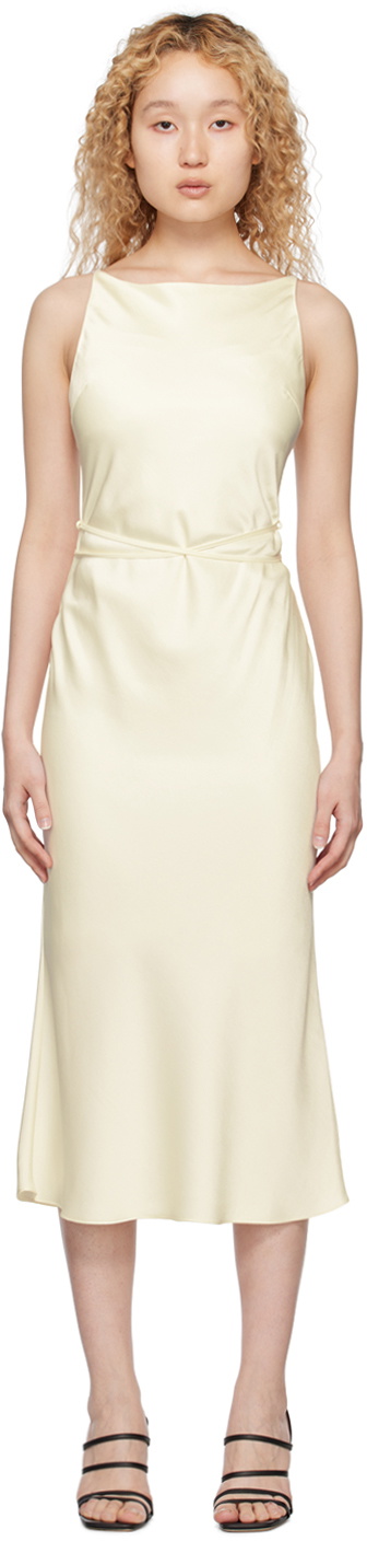 Dunst Off-White Champagne Midi Dress