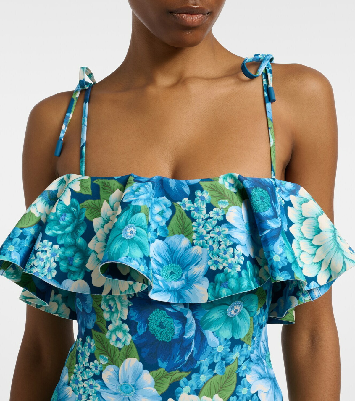 Alémais Margo floral ruffled swimsuit